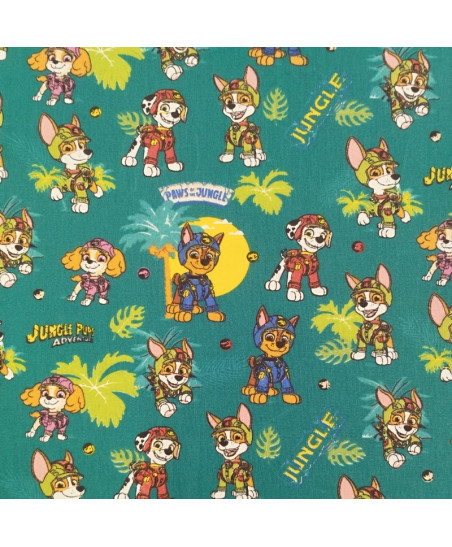 Tissu coton imprimé Pat’Patrouille – Jungle Adventure
