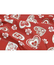 Enduit PVC "Coche" - Cœur montagne rouge