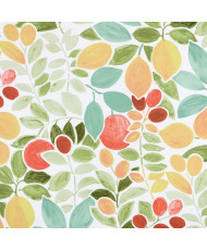 PVC Coated Fabric "AMALFI" - Table Cover - Watercolor Lemon & Botanical Pattern