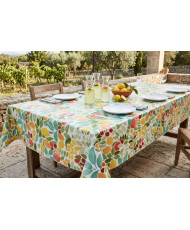 Enduit PVC « Amalfi » — Nappage Motif Citrons & Agrumes Style Aquarelle
