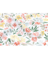 PVC Coated Fabric "RÉGINE" - Table Cover - Watercolor Wildflower Pattern
