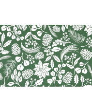 PVC Coated Oilcloth — Winter Fir & Botanical Foliage Collection