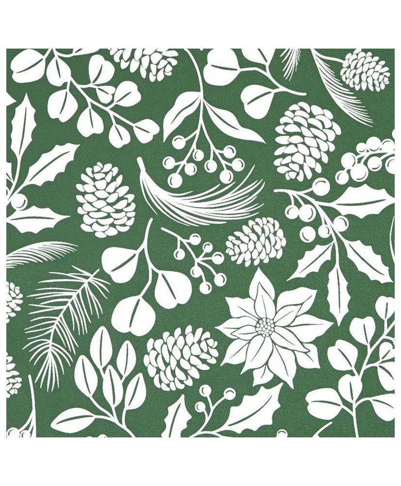 Enduit PVC « Sapin » — Tissu Enduit PVC Nappage Sapin — Nappe Toile Cirée Vert Sapin & Noël