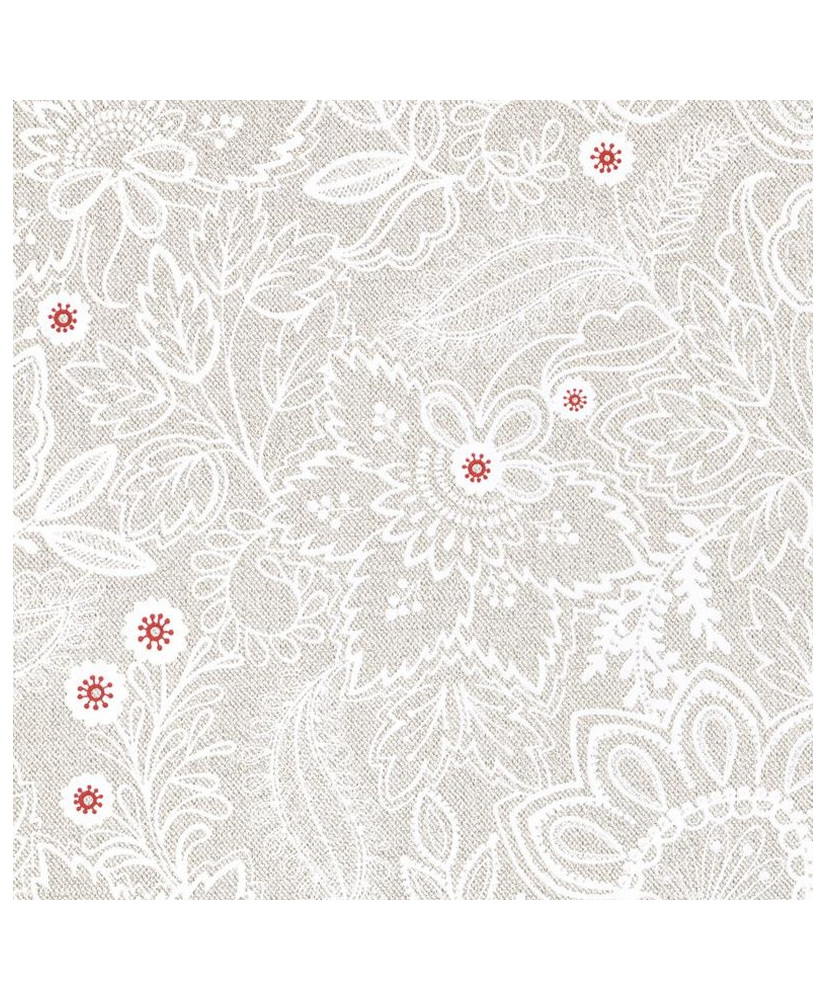 copy of Holly PVC Coated Fabric — Botanical Watercolor Pattern & Red Berries