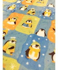 Tissu Doudou Ultra Doux - Motif pingouin   (150 cm)