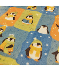 Tissu Doudou Ultra Doux - Motif pingouin   (150 cm)