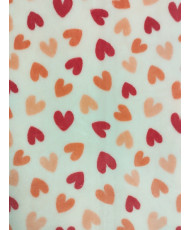 Ultra Soft Fleece Fabric - Heart Pattern (150 cm width)