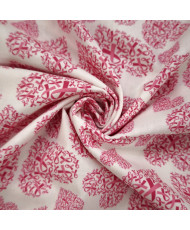 Tissu Octobre Rose — Motifs Cœurs en Rubans Rose