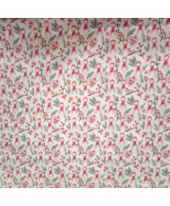 Tissu Octobre Rose — Motifs ruban & fleur rose