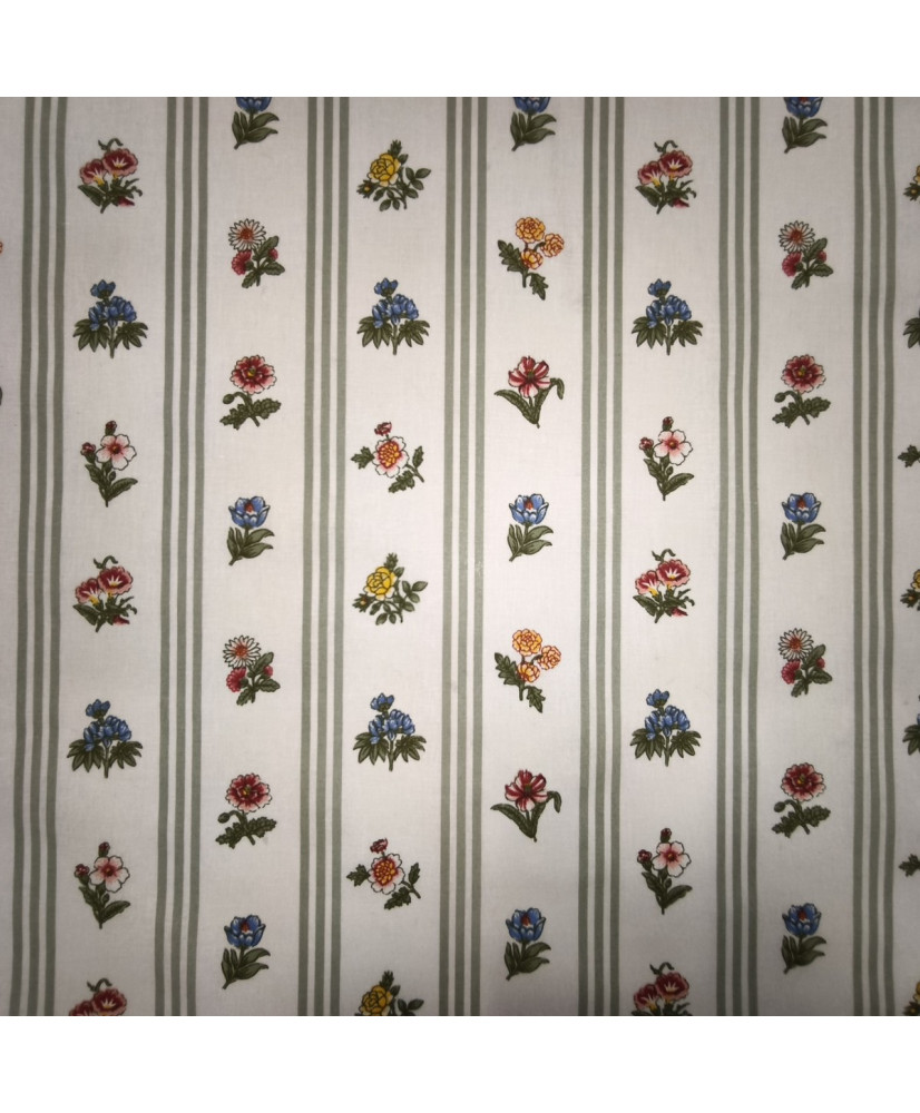 Tissu percale 100% coton "Borie" Vert sauge