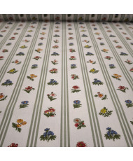 Tissu percale 100% coton "Borie" Vert sauge