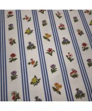 Tissu percale 100% coton "Borie" Bleu