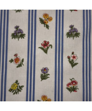 Tissu percale 100% coton "Borie" Bleu