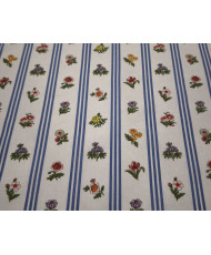Tissu percale 100% coton "Borie" Bleu