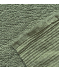 Tissu Coton Surpiqué kaki