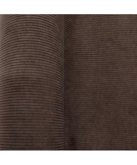 Velours côtelé d'ameublement -Huggy Chocolat