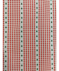 Tissu Épinette Rouge– Cretonne de Noël