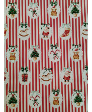 Tissu Sweetie Rouge– Cretonne de Noël