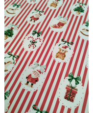 Tissu Sweetie Rouge– Cretonne de Noël