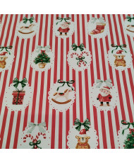 Tissu Sweetie Rouge– Cretonne de Noël