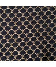 Coupon Jacquard Dragon Noir 65 cm
