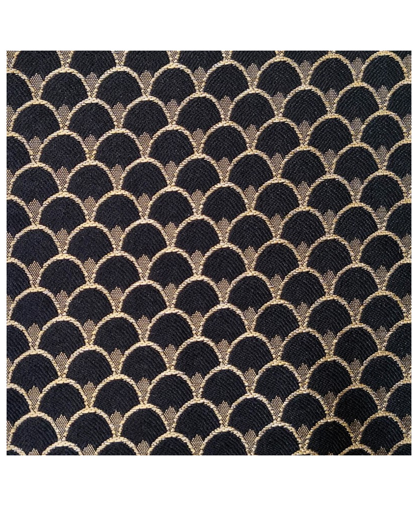 Coupon Jacquard Dragon Noir 65 cm