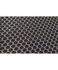 Coupon Jacquard Dragon Noir 65 cm