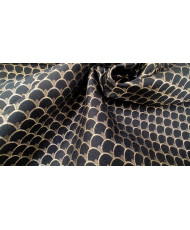Coupon Jacquard Dragon Noir 65 cm