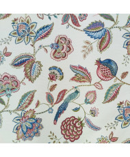 Palampore- Jacquard All over blanc-140 cm