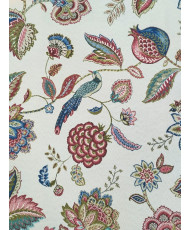 Palampore- Jacquard All over blanc-140 cm