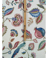 Palampore- Jacquard All over blanc-140 cm