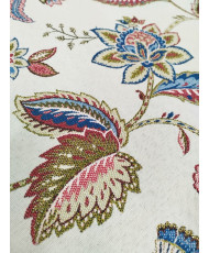 Palampore- Jacquard All over blanc-140 cm