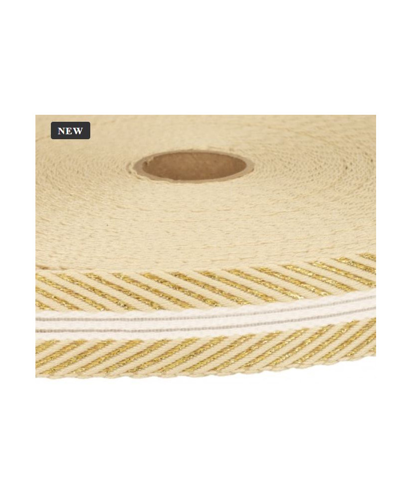 Sangle Fantaisie chevron et Lurex Col: blanc