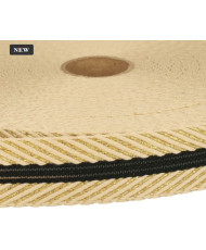 copy of Sangle Fantaisie chevron et Lurex Col: blanc