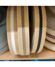 copy of Sangle Fantaisie chevron et Lurex Col: blanc