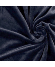 Navy Blue Microfibre Teddy Fleece Fabric