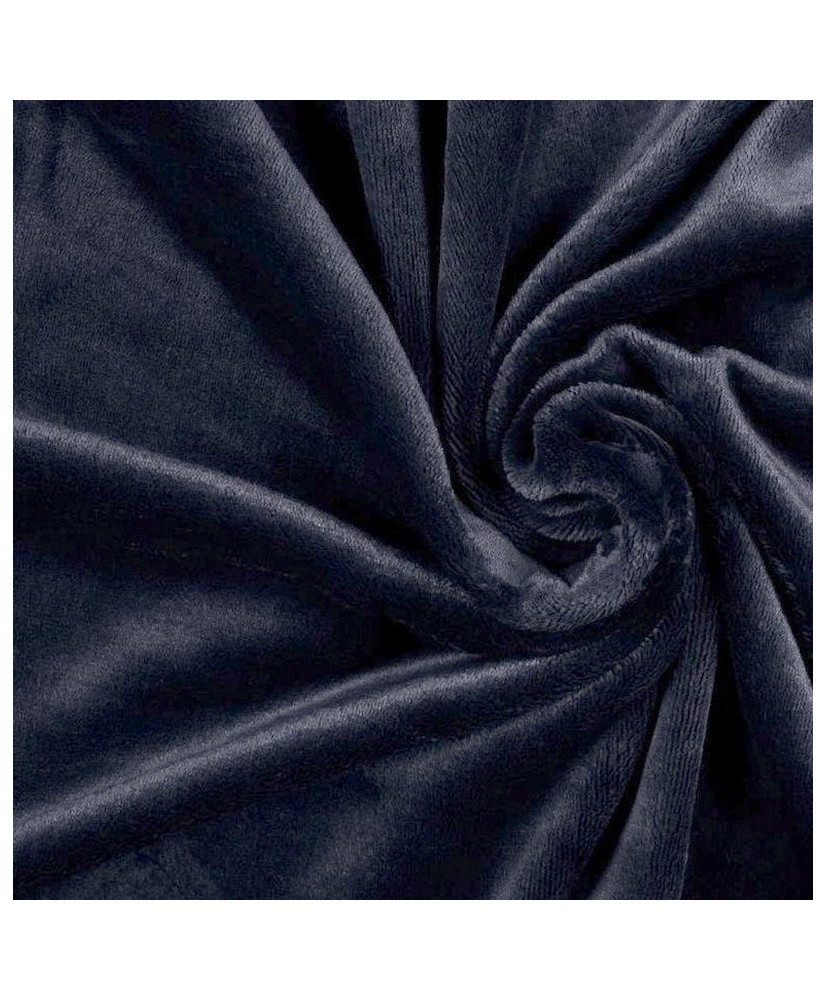 Navy Blue Microfibre Teddy Fleece Fabric