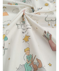 Coupon  "Les Étoiles du Petit Prince" Tissu enfant coton 70 cm