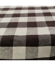 Toile de coton tissé teint Celestin-carreaux-coffe-150 cm de large