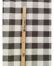 Toile de coton tissé teint Celestin-carreaux-coffe-150 cm de large
