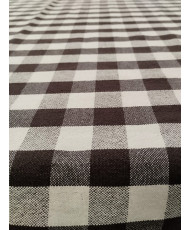 Toile de coton tissé teint Celestin-carreaux-coffe-150 cm de large