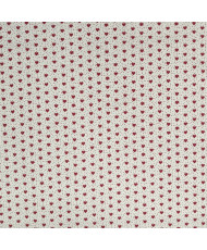 Mini cœur rouge fond écru