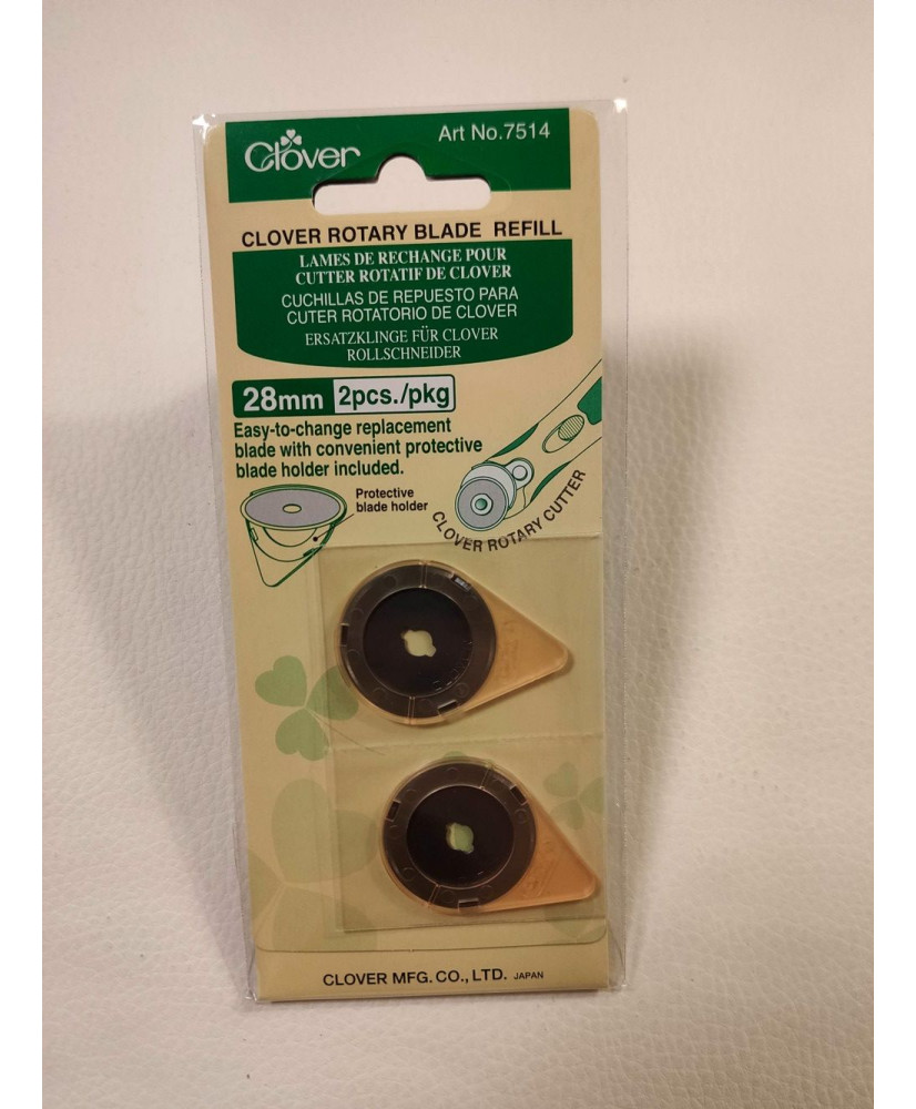 Lames de rechange pour cutter Rotatif Clover 28 mm