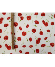 Coquelicot Fond: Blanc