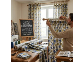 Guide pratique: Calculer le métrage de tissu nécessaire pour la confection de vos rideaux. 